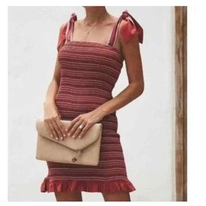Storia smocked mini dress